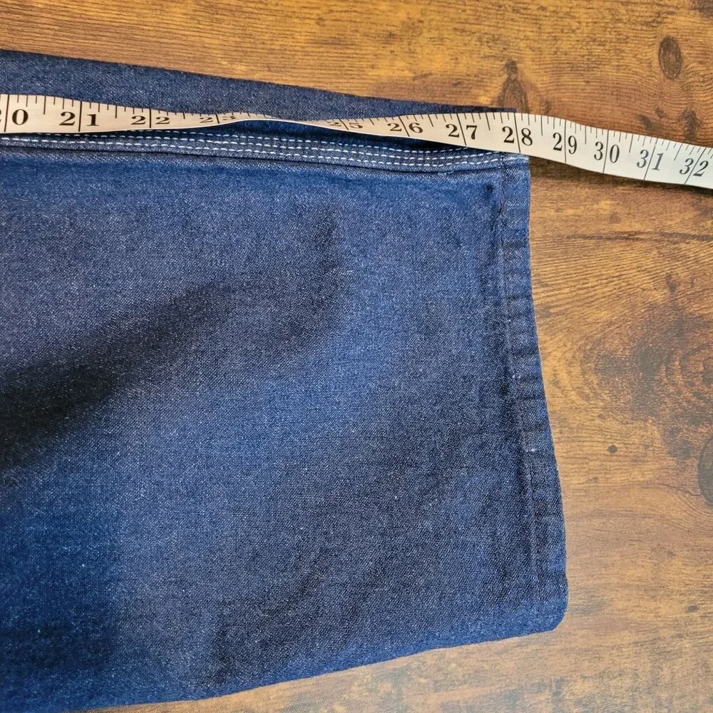 Lady Liberty Denim Bib Overalls 14 R Medium Dark Wash Cotton Country Western - Picture 9 of 10